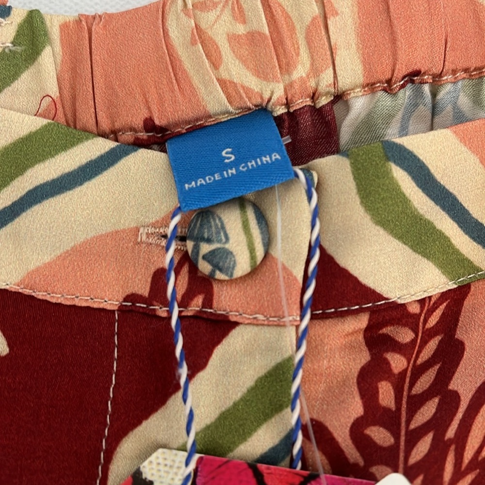 🎉HOST PICK 🎉FARM Rio x Anthropologie Pink and Orange Pineapple Wide Leg Pants - Picture 7 of 10